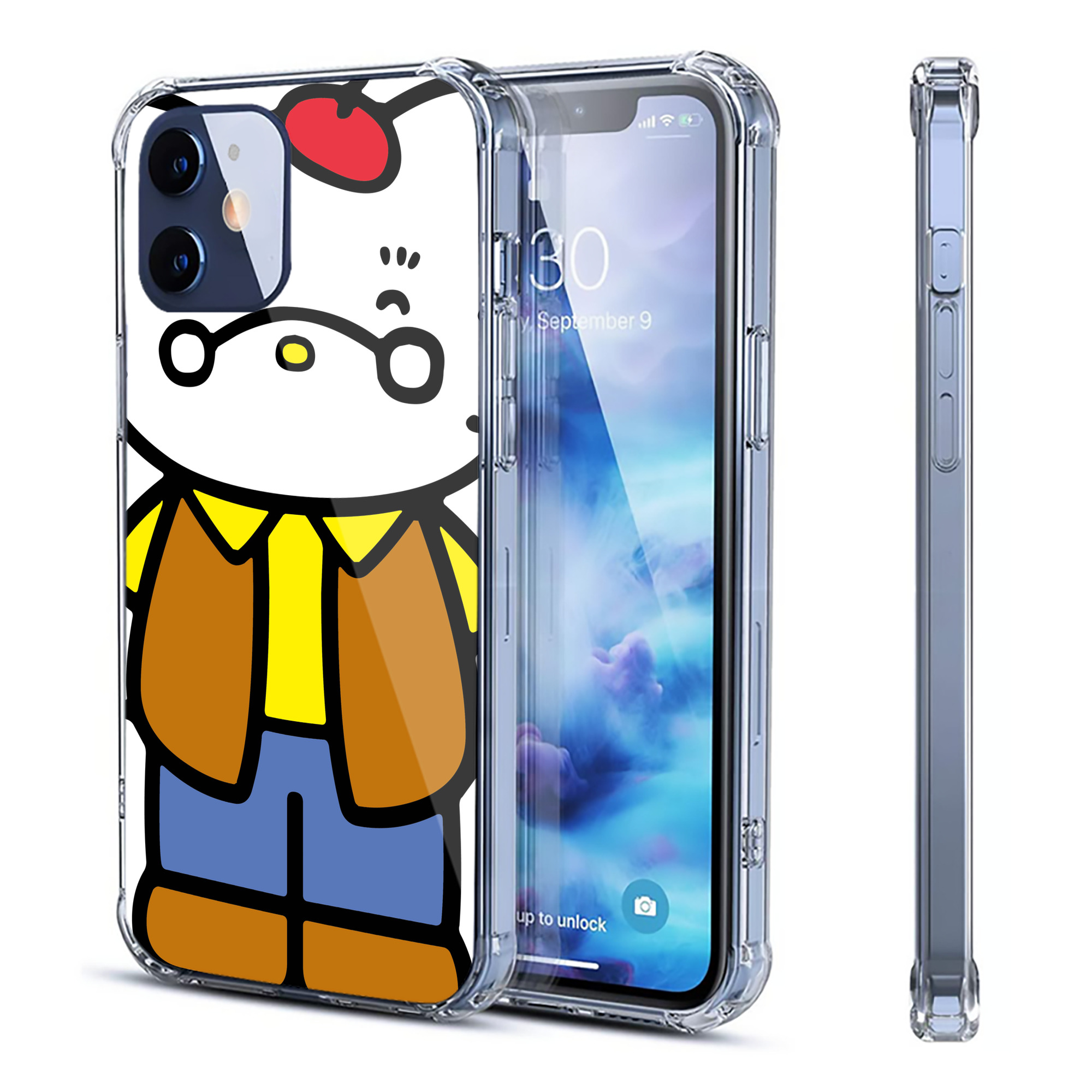 （画像用） Hello Kitty ハローキティ 【iPhone 12シリーズ対応】透明スマホケース（クリアソフトケース）